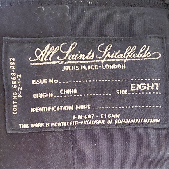 All Saints Spitafields Rhine Corset Dress Black - Picture 3 of 3